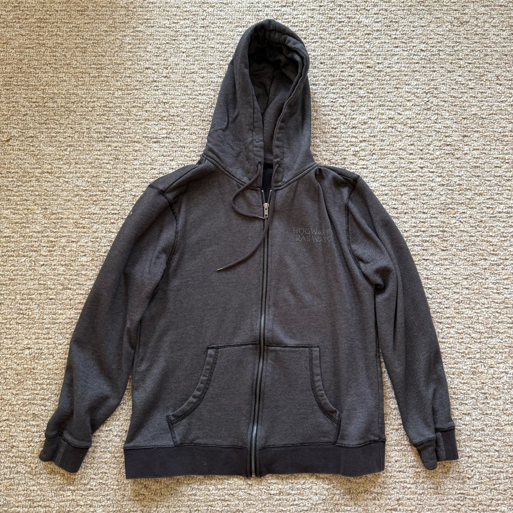 Harry Potter Universal Studios Hogwarts Railway Zipped Hoodie Sweatshirt Size L